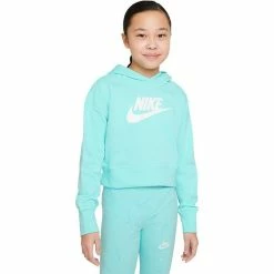 Promo 💯 Nike Sportswear Club Crop Hoody 👧 Girls 🔥